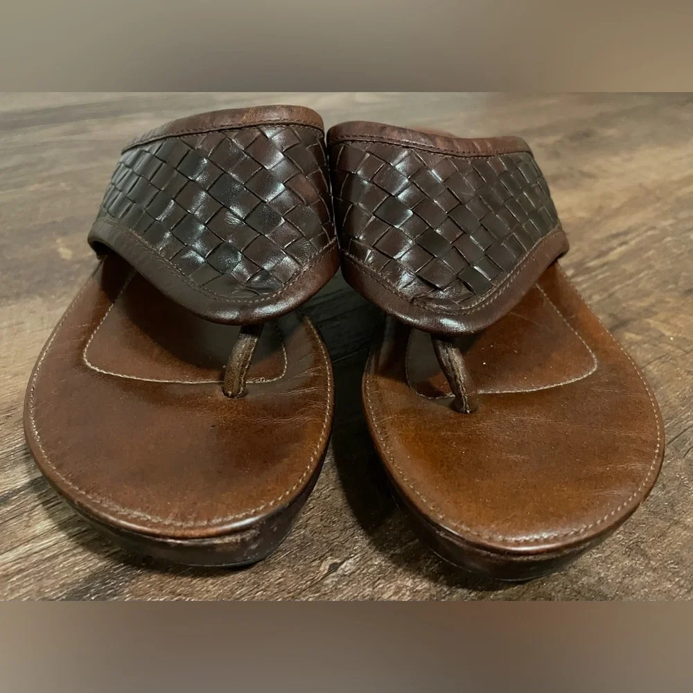 Cole Haan country vintage Brazilian clog braided leather sandals womens 6 - Picture 2 of 9